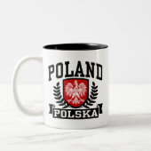 Polen Polska Tweekleurige Koffiemok (Links)