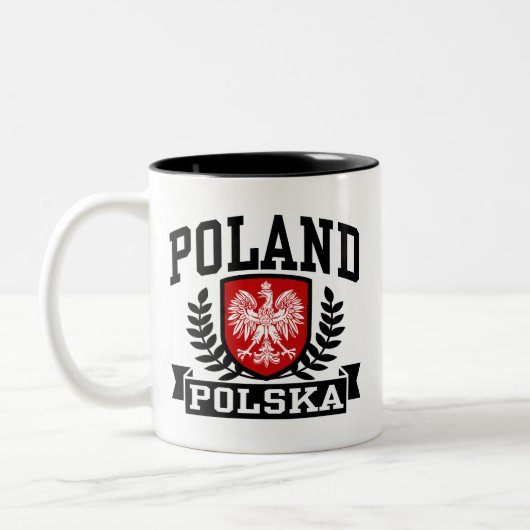 Polen Polska Tweekleurige Koffiemok (Links)