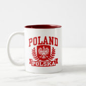 Polen Polska Tweekleurige Koffiemok (Links)