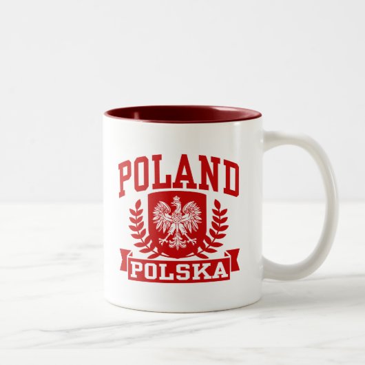 Polen Polska Tweekleurige Koffiemok (Rechts)