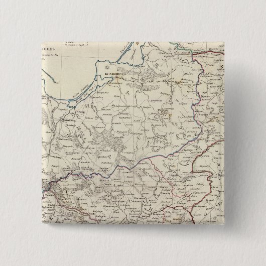 Polen Polska Vierkante Button 5,1 Cm (Voorkant)