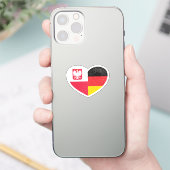 Polen Pools Duitsland Duitse Hart Liefde Vlag Sticker (Telefoon)