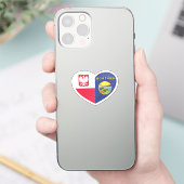 Polen Pools Montana Montanan hart liefde vlag Sticker (Telefoon)