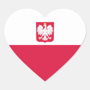 Polen/Pools/Poolhart Vlag Hart Sticker