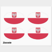 Polen Poolse Eagle Crest Ovale Sticker (Vel)