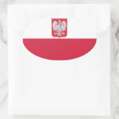 Polen Poolse Eagle Crest Ovale Sticker (Tas)