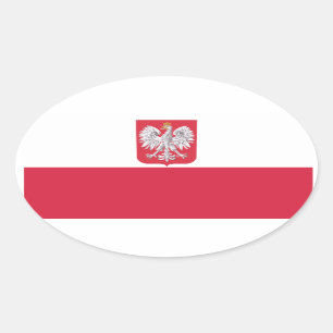 Polen Poolse Eagle Crest Ovale Sticker