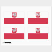 Polen Poolse Eagle Crest Rechthoekige Sticker (Vel)