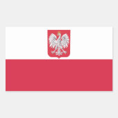 Polen Poolse Eagle Crest Rechthoekige Sticker (Voorkant)
