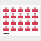 Polen Poolse Eagle Crest Vierkante Sticker (Vel)