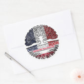 Polen Poolse Franse vlag - boomkorren Ronde Sticker (Envelop)