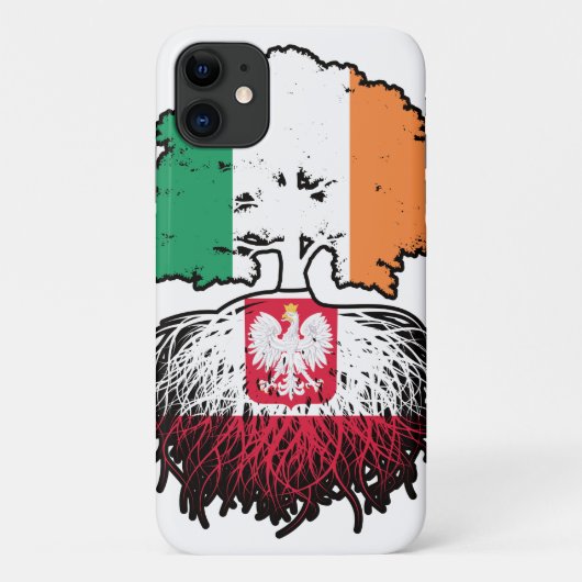 Polen Poolse Ierse vlag voor boomstammen Case-Mate iPhone Case (Achterkant)