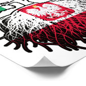Polen Poolse Ierse vlag voor boomstammen Poster (Hoek)
