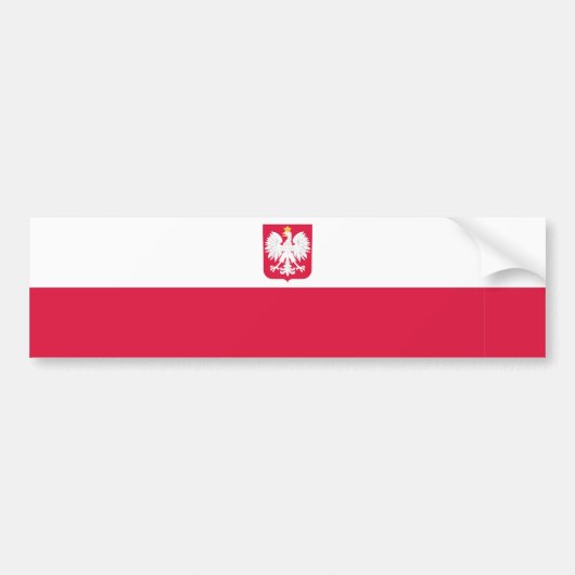 Polen/Poolse/Polen Vlag Bumpersticker (Voorkant)