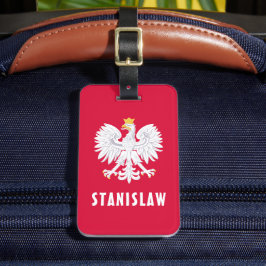 Polen Poolse Rode Witte Adelaar Polska Aangepaste Bagagelabel