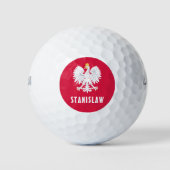Polen Poolse Rode Witte Adelaar Polska Aangepaste  Golfballen (Voorkant)