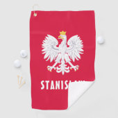Polen Poolse Rode Witte Adelaar Polska Aangepaste  Golfhanddoek (Insitu)