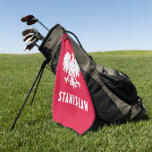 Polen Poolse Rode Witte Adelaar Polska Aangepaste  Golfhanddoek (Groen)