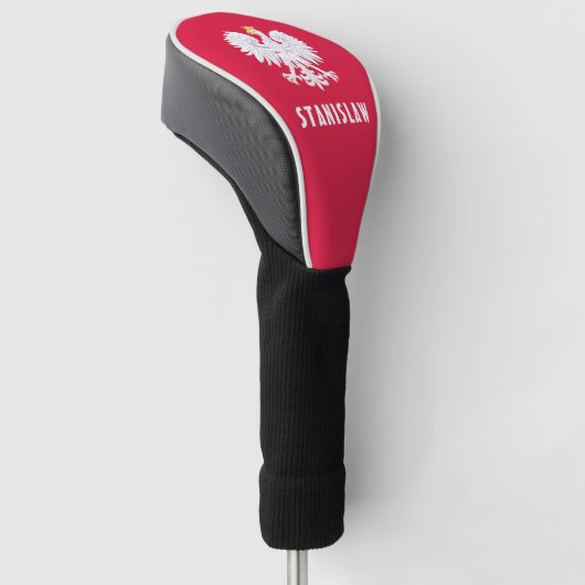 Polen Poolse Rode Witte Adelaar Polska Aangepaste  Golfheadcover (Schuin)