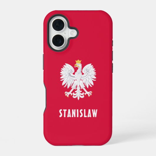 Polen Poolse Rode Witte Adelaar Polska Aangepaste iPhone 16 Hoesje (Achterkant)