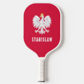 Polen Poolse Rode Witte Adelaar Polska Aangepaste Pickleball Paddle (Achterkant)