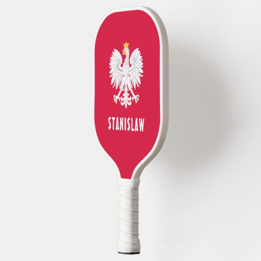 Polen Poolse Rode Witte Adelaar Polska Aangepaste Pickleball Paddle (Links)