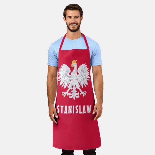 Polen Poolse Rode Witte Adelaar Polska Aangepaste  Schort (Gedragen)