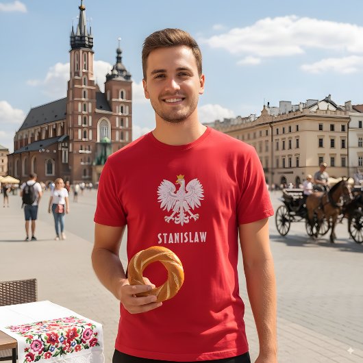 Polen Poolse Rode Witte Adelaar Polska Aangepaste  T-shirt
