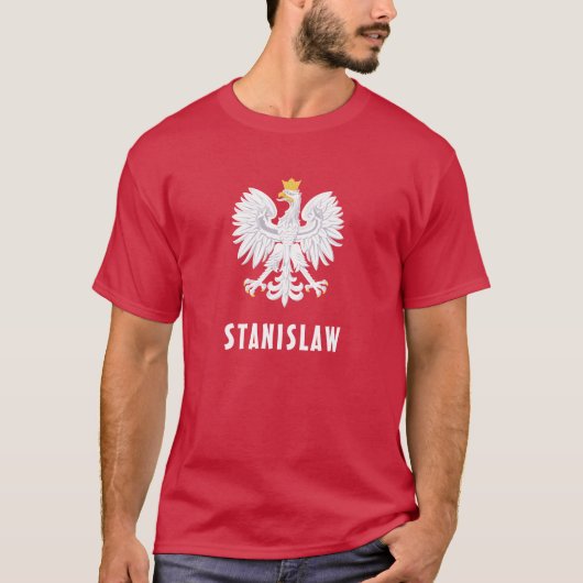 Polen Poolse Rode Witte Adelaar Polska Aangepaste  T-shirt (Voorkant)