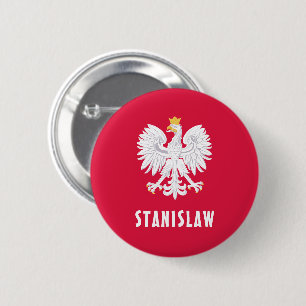 Polen Poolse Rood-Witte Adelaar Polska Aangepaste  Ronde Button 5,7 Cm