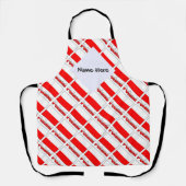 Polen Poolse vlag betegelde zwarte personalisatie Schort (Voorkant)