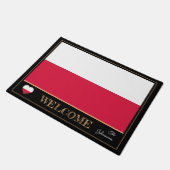 Polen & Poolse vlag matten/sporten Welkom Deurmat (Schuin)