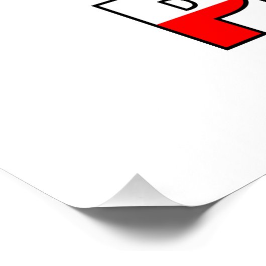 Polen Poolse Vlag Zwarte Personalisatie Perfect Poster (Hoek)