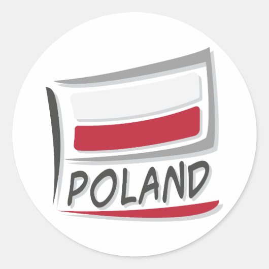 Polen Pride X Vlag Ronde Sticker (Voorkant)