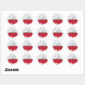 Polen Ripped Flag Ronde Sticker (Vel)