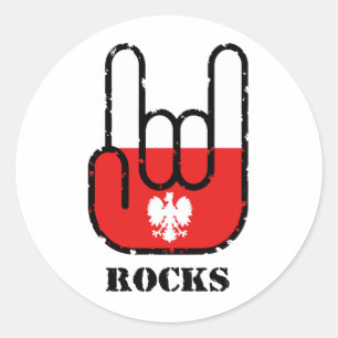 Polen Rocks Ronde Sticker