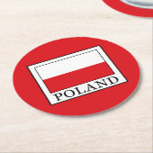 Polen Ronde Kartonnen Onderzetter (Gebogen)