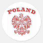 Polen Ronde Sticker (Voorkant)