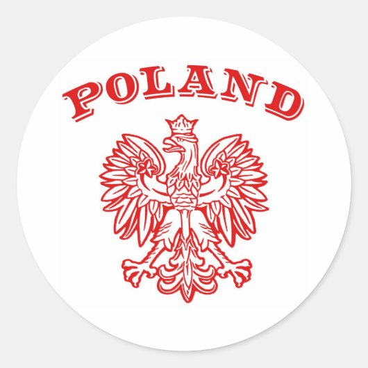 Polen Ronde Sticker (Voorkant)