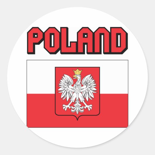 Polen Ronde Sticker (Voorkant)