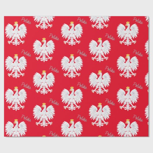 Polen Rood inpakpapier, Poolse adelaar, vlag Cadeaupapier (Vlak)