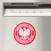 Polen Round Emblem Magneet (Insitu (Vaatwasser))