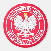 Polen Round Emblem Magneet (Voorkant)
