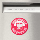 Polen Round Emblem Magneet (Insitu (Vaatwasser))