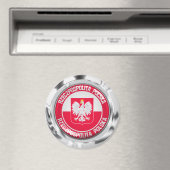 Polen Round Emblem Magneet (Insitu (Vaatwasser))