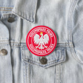 Polen Round Emblem Ronde Button 7,6 Cm (In situ)