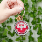 Polen Round Emblem Sleutelhanger (Hand)