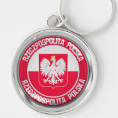 Polen Round Emblem Sleutelhanger (Voorkant)