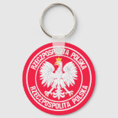 Polen Round Emblem Sleutelhanger (Voorkant)