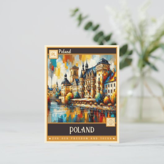 Polen |  schilderij briefkaart (Staand voorkant)